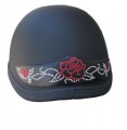 Red Rose Rhinestone Motorcycle Helmet Patches