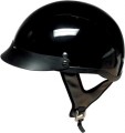 Gloss Black DOT Shorty Motorcycle Helmet