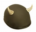 Bone Grooved Motorcycle Helmet Demon Horns