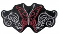 Red Sparkling Butterfly Rhinestone Helmet Patch