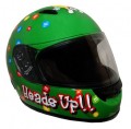 DOT Certified GREEN Kids M&M Full Face Motorcycle Helmet