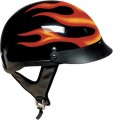 Flame DOT Shorty Motorcycle Helmet
