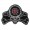 Skull Crossbones Rhinestone Helmet Patch