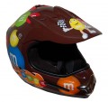 DOT MotoX Motocross Kyle Busch M&M Brown Motorcycle Helmet