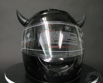 black helmet horns