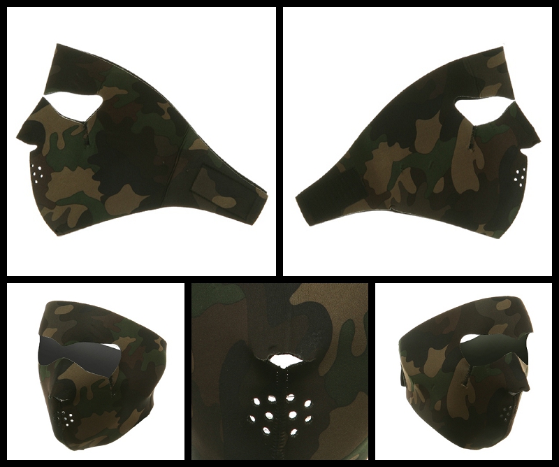Camouflage Motorcycle Face Mask