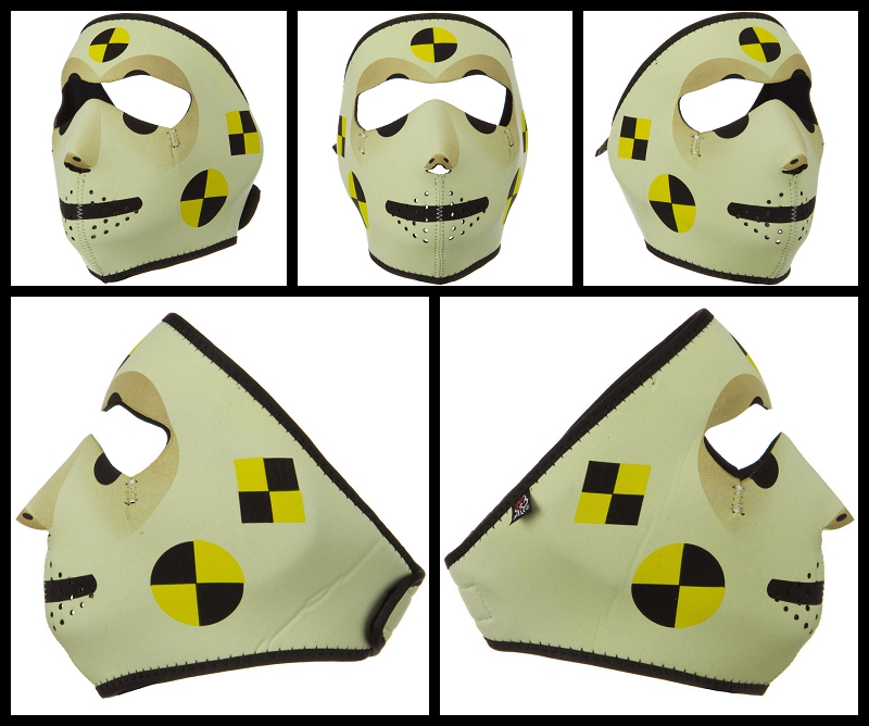 Crash Dummy Motorcycle Face Mask