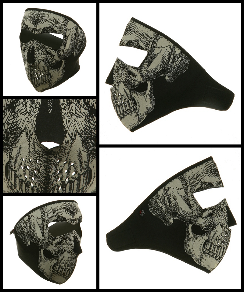 Glow in the Dark Skull Face Mask