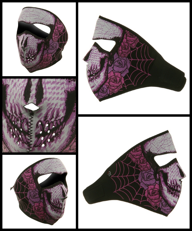 Women's Lady Skull Neoprene Face Mask