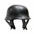 DOT German Leather Motorcycle Helmet