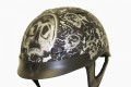 DOT Matte Bone Yard Black Shorty Motorcycle Helmet