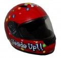 DOT Certified Red Kids M&M Full Face Motorcycle Helmet