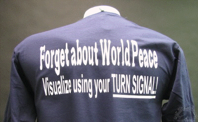 Forget World Peace Visualize Using Your Turn Signals