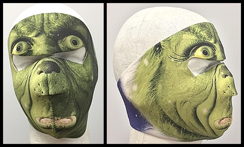 Grinch Neoprene Face Mask Iron Horse Helmets And Biker Masks