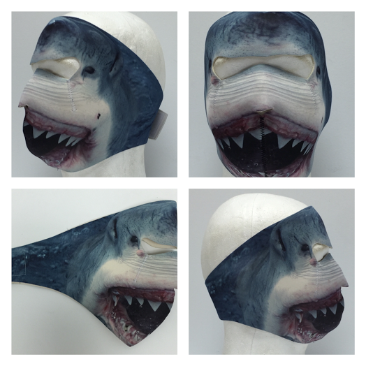 Shark Iron-On Labels for Clothing and Face Masks